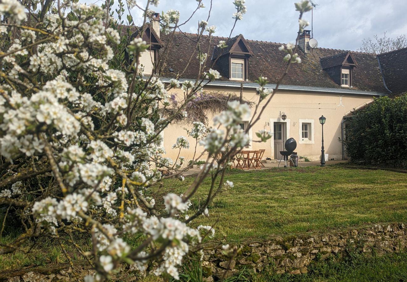 Jardin clos avec terrasse, barbecue, bains de soleil, appentis abrité